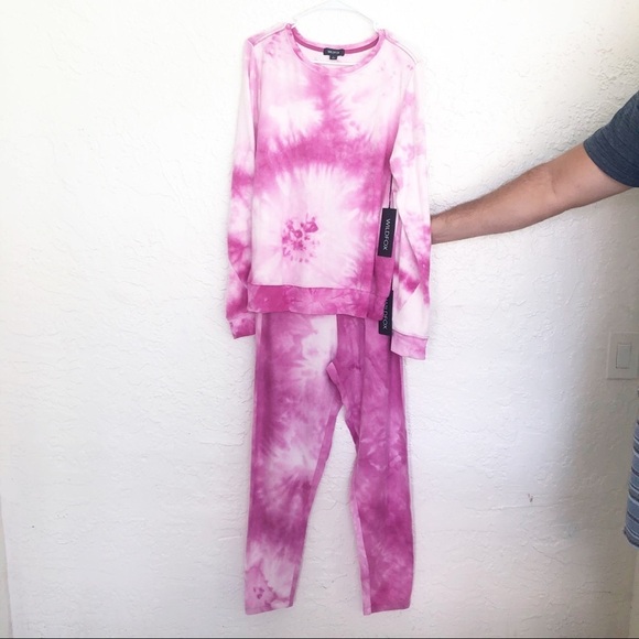 Wildfox Cozy Lounge Set Tie-Dye Love Potion Sweats - Picture 4 of 7